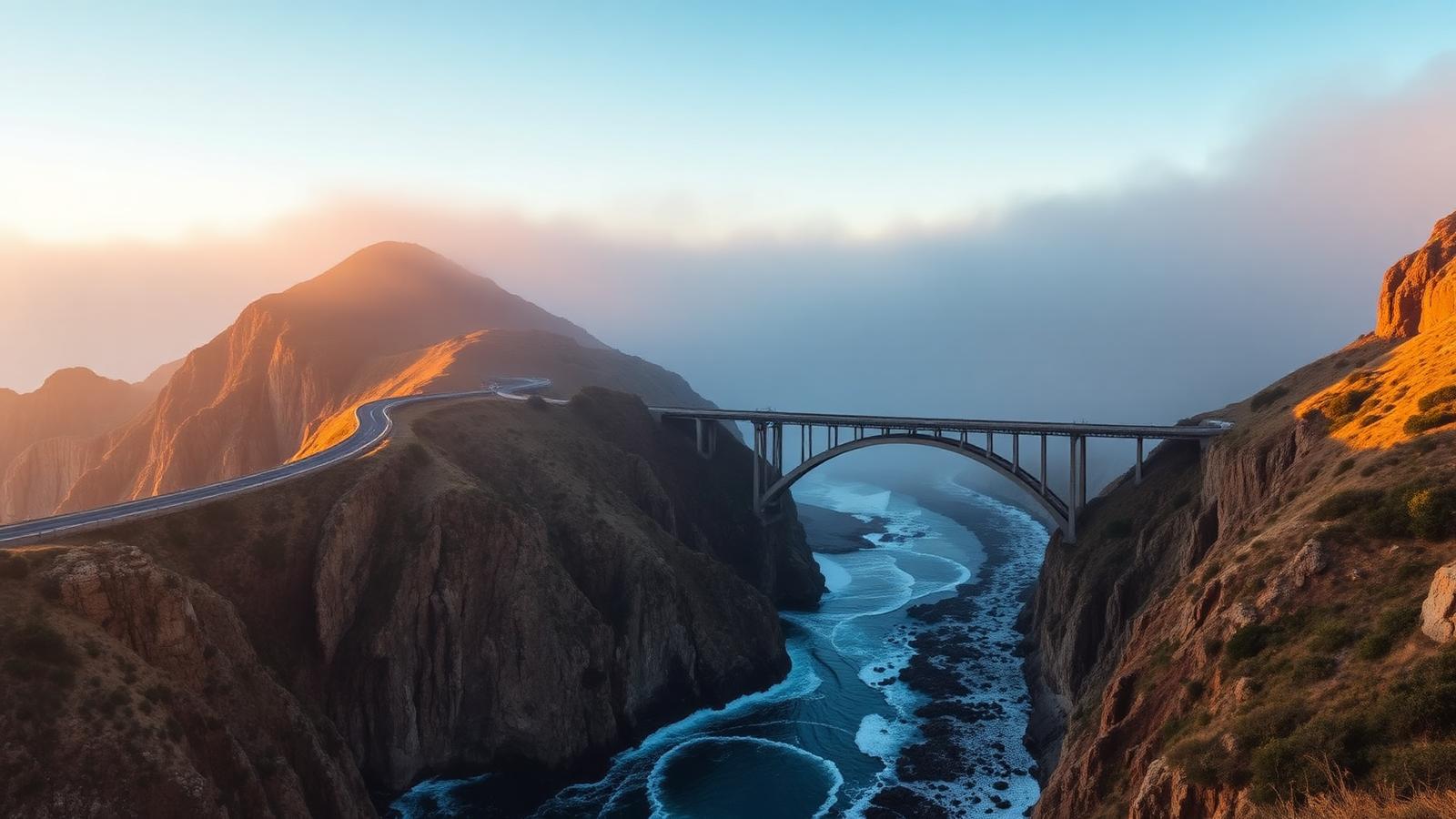 Landschap bij Highway 1 & Big Sur
